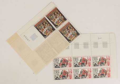 Entre le N° 1740 et le N° 1900,  lot de timbres 