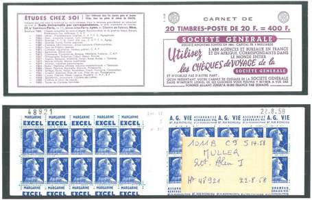 Carnet ancien N°1011B_C9. TYPE MULLER - 20fr.BLEU.