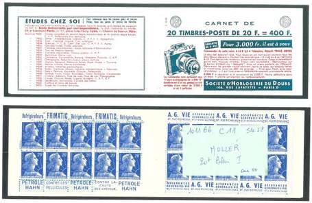 Carnet ancien N°1011B_C11. TYPE MULLER - 20fr.BLEU