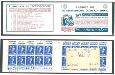 Carnet ancien N°1011B_C17. TYPE MULLER - 20fr.BLEU