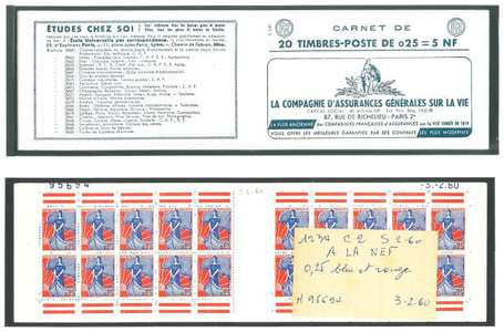 Carnet ancien N°1234_C2. TYPE MARIANNE A LA NEF - 