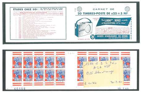 Carnet ancien N°1234_C2. TYPE MARIANNE A LA NEF - 