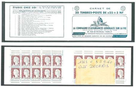 LOT de 4 Carnets anciens N°1263_C3. TYPE MARIANNE 