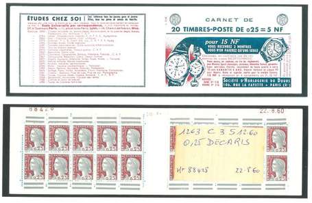 L0T de 5 Carnets anciens N°1263_C3. TYPE MARIANNE 