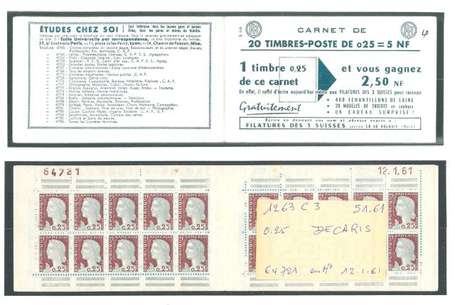 L0T de 5 Carnets anciens N°1263_C3. TYPE MARIANNE 