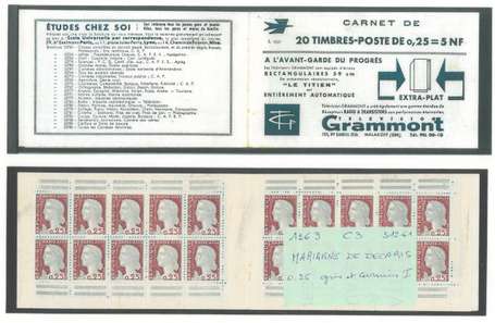 L0T de 5 Carnets anciens N°1263_C3. TYPE MARIANNE 