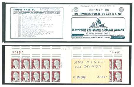 L0T de 5 Carnets anciens N°1263_C3. TYPE MARIANNE 