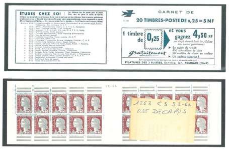 L0T de 5 Carnets anciens N°1263_C3. TYPE MARIANNE 