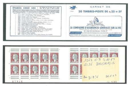 L0T de 5 Carnets anciens N°1263_C3. TYPE MARIANNE 