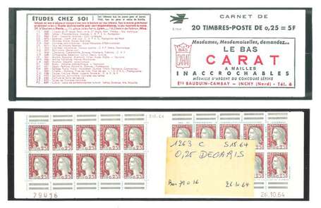 L0T de 5 Carnets anciens N°1263_C3. TYPE MARIANNE 