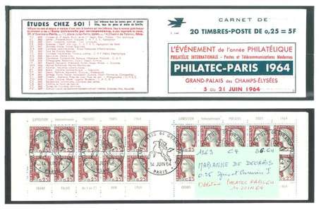 Carnet ancien N°1263_C4. TYPE MARIANNE DE DECARIS 