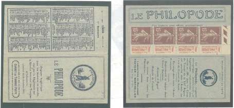 Carnet Ancien N°189_CP1  Type SEMEUSE CAMEE - 