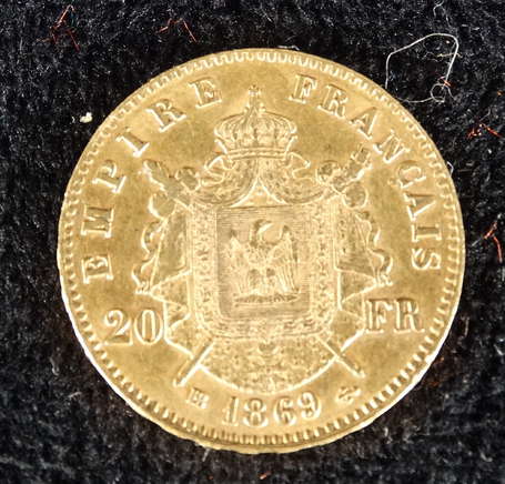 Pièce de 20F or 1869