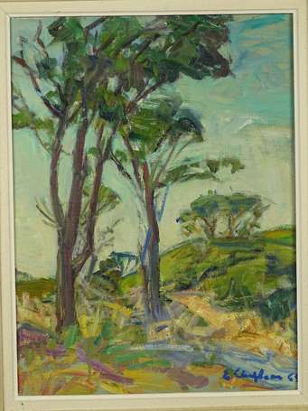 CHAPLEAU Eugène (1882-1969) - Sous bois. Huile sur