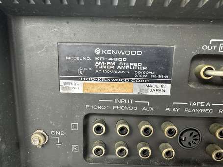 KENWOOD  Ampli-tuner KR-4600, 230W (fonctionnant)