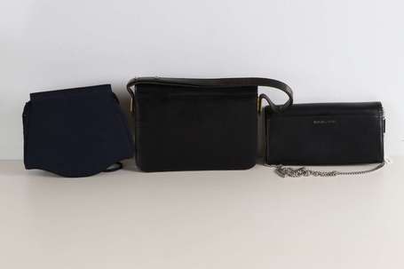 MICHAEL KORS - Pochette de soirée en cuir noir, 