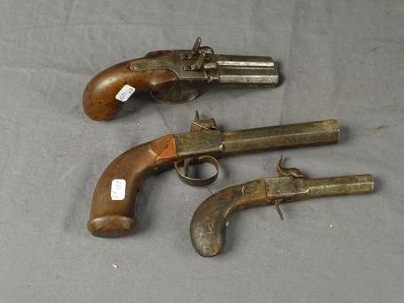 Pistolet à balle forcée - 3 armes - double canons 