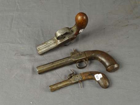 Pistolet à balle forcée - 3 armes - double canons 