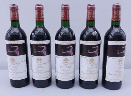 5 Bt Château Mouton Rothschild  Pauillac 1990 