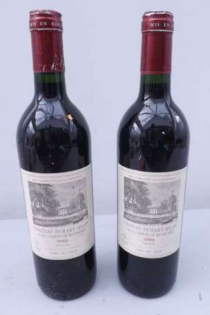 2 Bt Château Duhart Milon  Pauillac 1989