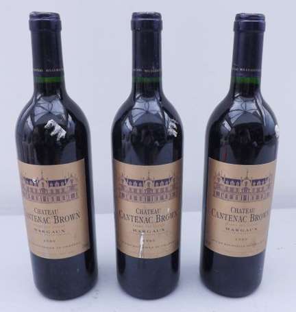 3 Bt Château Cantenac Brown Margaux 1989 ELA