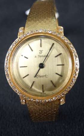 Montre bracelet femme Flamant boitier et bracelet 