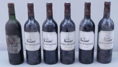 6 bts : 5 bts Château Beychevelle 2003 et 1 bt 