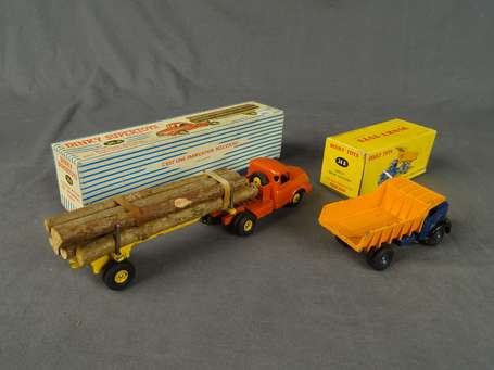 Dinky toys-2 véhicules: Berliet benne et Willeme 