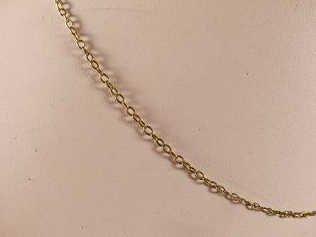 Chaine en or jaune 18K (750°/00) maille forçat. 