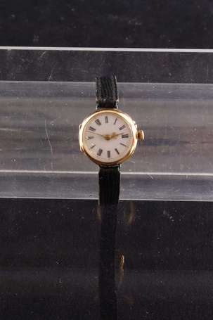 Montre de col double boitier en or jaune 18K 