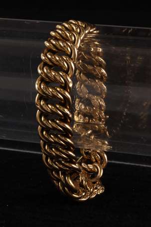 Bracelet maille américaine en or jaune 18K (750 