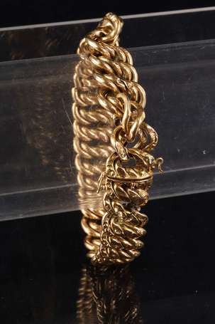 Bracelet maille américaine en or jaune 18K (750 