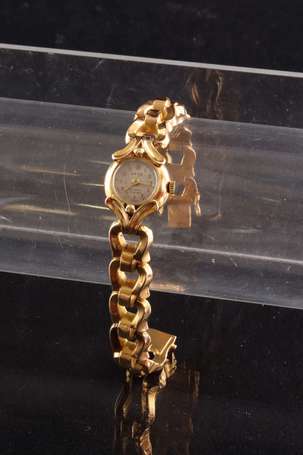 Montre bracelet de dame en or jaune 18K (750°/00),