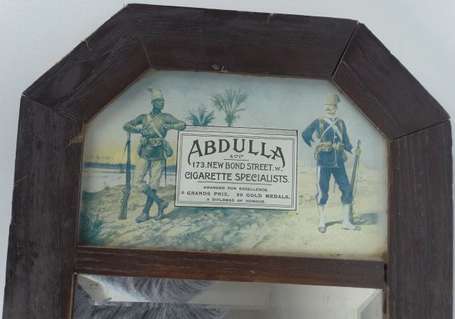 ABDULLA CIGARETTES : Miroir publicitaire illustré 