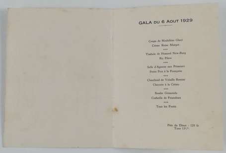 Germaine BOURET (1907-53) - menu pour le Gala du 6