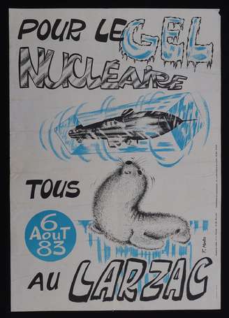 ANTI-NUCLEAIRE - Tous au Larzac le 6 août 1983 - 