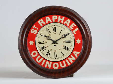 ST-RAPHAËL Quinquina : Horloge en tôle 