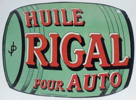 HUILE RIGAL pour Autos : Tôle lithographiée 