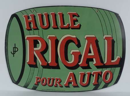 HUILE RIGAL pour Autos : Tôle lithographiée 