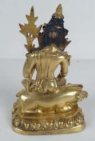 Bouddha assis sur un sanglier Sujet en bronze 