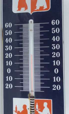 SAINT-RAPHAEL Quinquina : Thermomètre émaillé plat