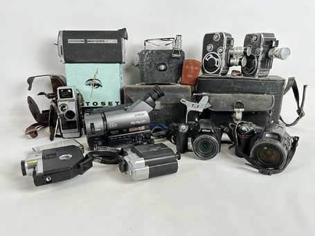 Ensemble de caméras dont Paillard Bolex objectif 