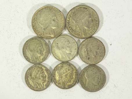 Lot de 8 pièces Turin 2 pièces de 20 francs + 610 