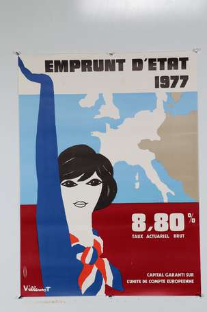 VILLEMOT Bernard. Emprunt d'Etat 1977 8,80%. 