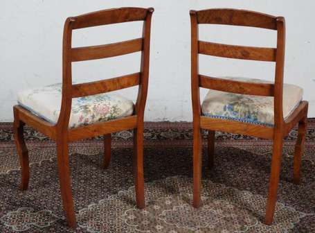 Paire de Fauteuils et paire de chaises en ronce, 