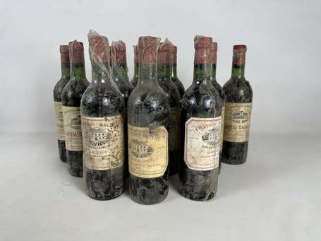 Lot de 13 bouteilles : 3 Bt Château Lagraula 