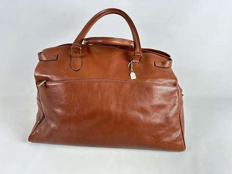 ARTHUR & ASTON - Sac cabas en cuir brun.